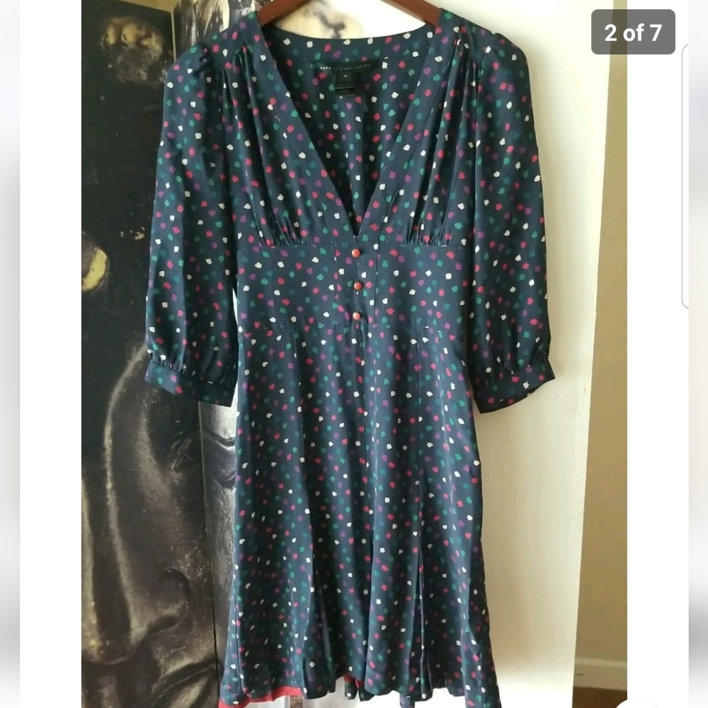 Polka Dot Navy Dress